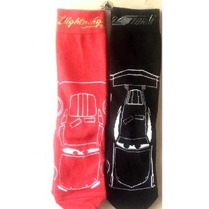 Disney Parks CARS Movie Socks 2 Pair Sz YOUTH Large Lighting Jackson NWT